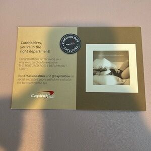 Capital One Cardholder Exclusive Card Taylor Swift TTPD